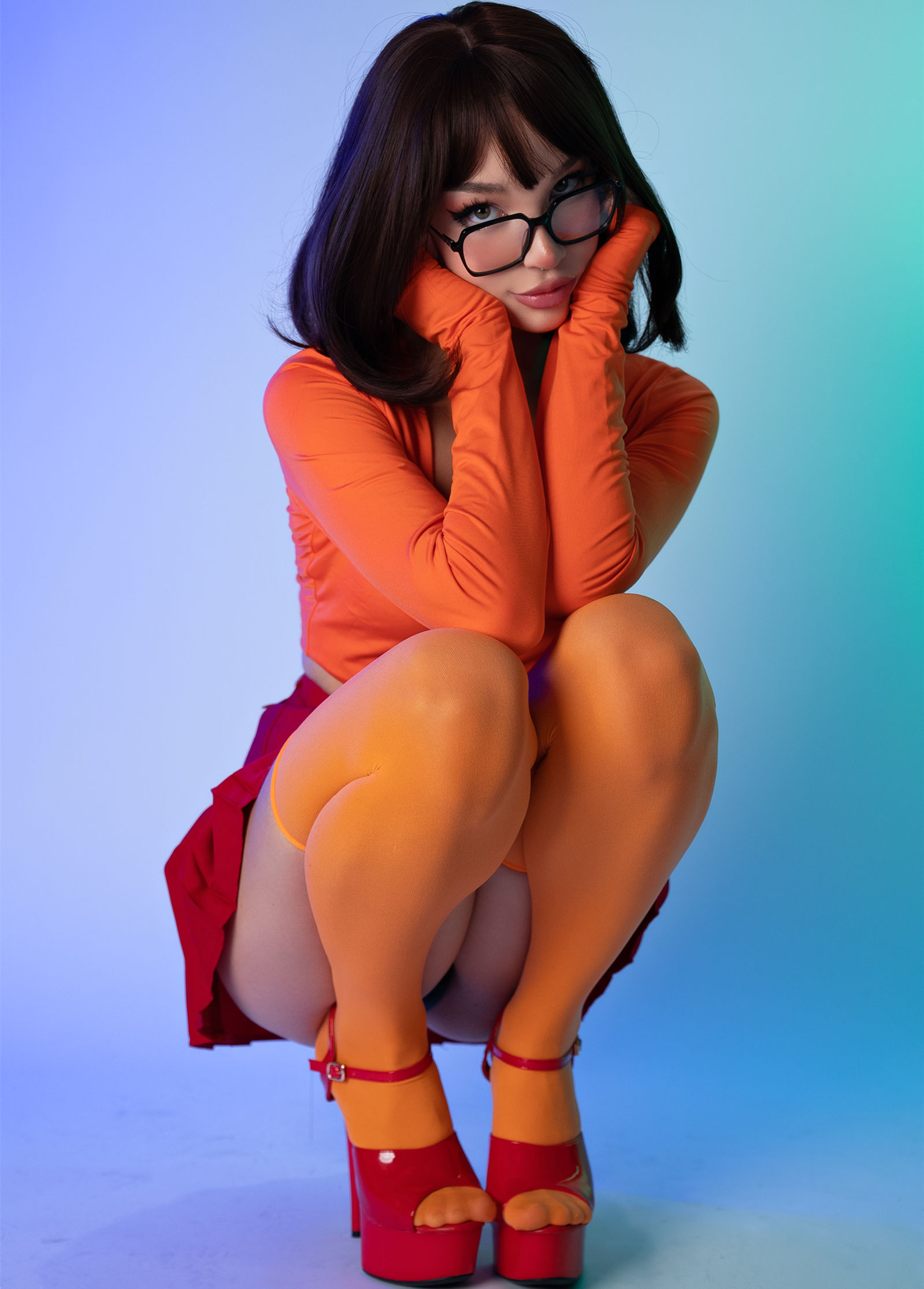 Alice Delish美女动漫博主性感Cosplay写真Velma Dinkley|柠檬皮美女写真